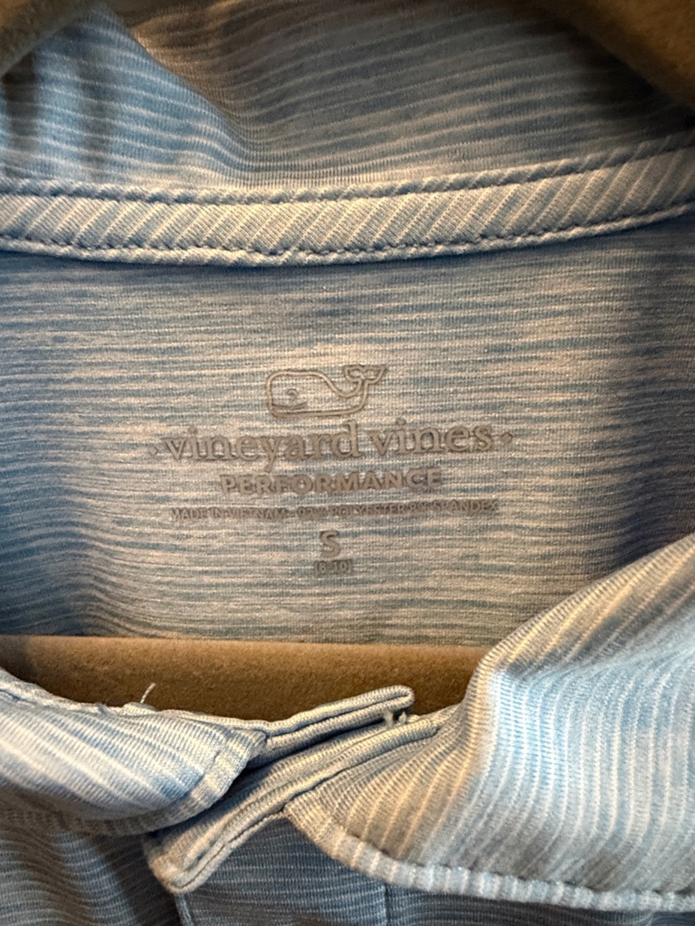 Vineyard Vines Boys Performance Polo in Sky Blue - Picture 2 of 7